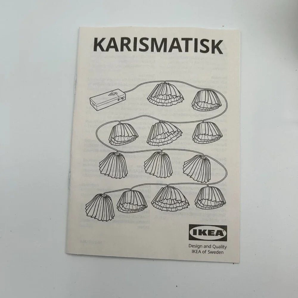 Ikea Karismatisk String Lights Gold Foil Flower Battery Operated